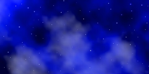 Dark BLUE vector layout with bright stars. Modern geometric abstract illustration with stars. Pattern for wrapping gifts.