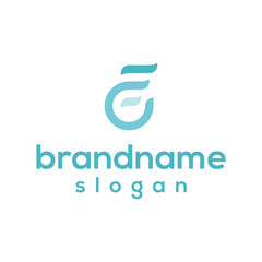 Modern F logo design vector