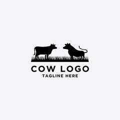 collection of cattle logo vector. Cow Design - Vector