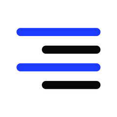 Obraz premium Align Right Vector icon illustrations 