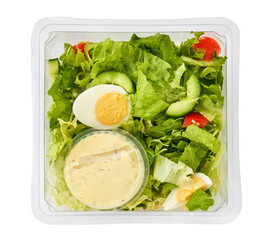 Tomato salad in a studio setting, isolated on white