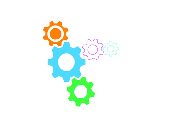 gears on splashes background