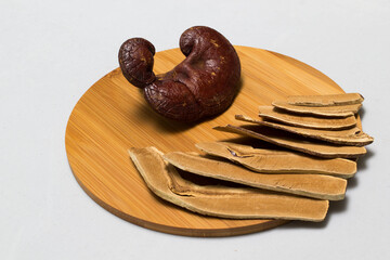 Lingzhi Mushroom Ganoderma Lucidum Isolated on white background