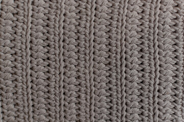 Close up of knitted fabric