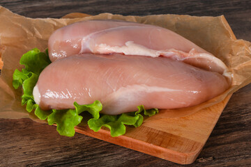 Raw chicken breast ready for cooking