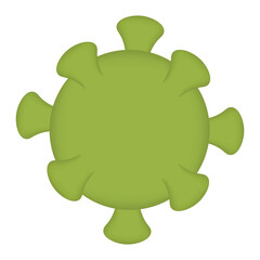 Isolated green virus. Coronavirus icon - Vector illustration