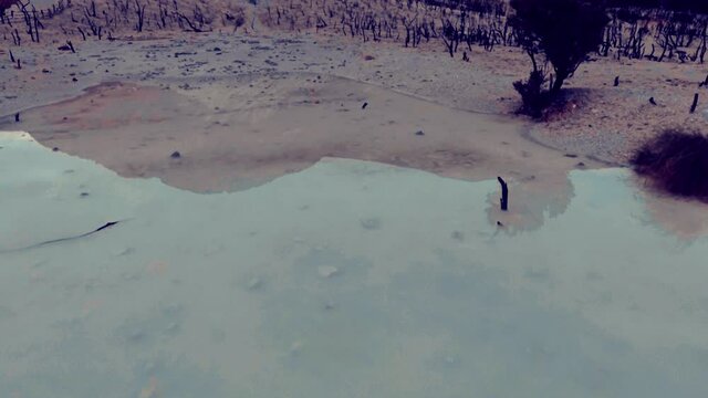 Shallow Water on the Papandayan Mountain