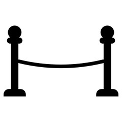 
Entrance barrier icon, vector of safety barrier
