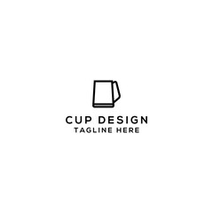 Cup design logo template - vector