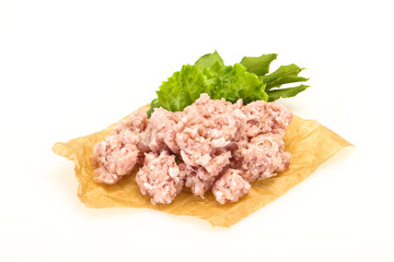 Homemade pork minced meat for cooking