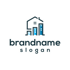 Fototapeta premium Modern building logo design vector