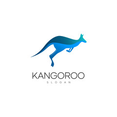 Kangaroo running logo, kangaroo animal design logo. animal logo design, animal symbol, australian animal icon