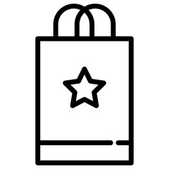 
Solid vector design of favorite shopping icon
