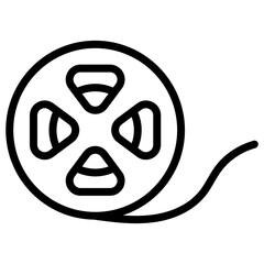 
A motion picture film reel, icon of movie reel 
