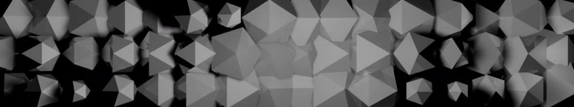 Super Wide Extended 3D Rendered Video with geometric art in 5760X1080px