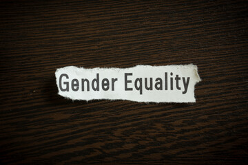 Gender equality - Scrap pieces of paper