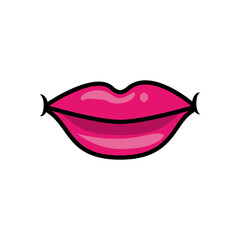 Pop art mouth closed fill style