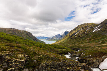 Landschaft und Fluss in Norwegen