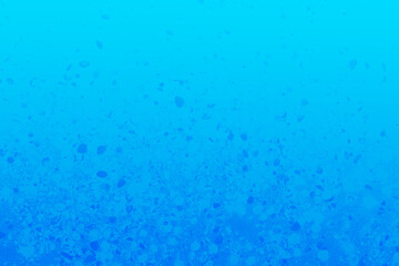 Fototapeta na wymiar Blauer abstrakter Hintergrund mit Muscheln am unteren Rand