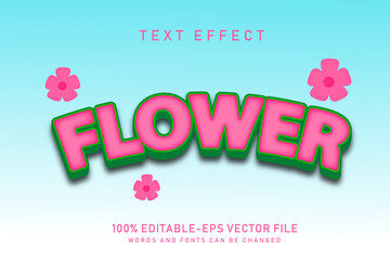 flower text effect editable vector file text design vector
