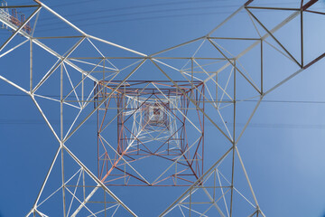 Electric post againts sky