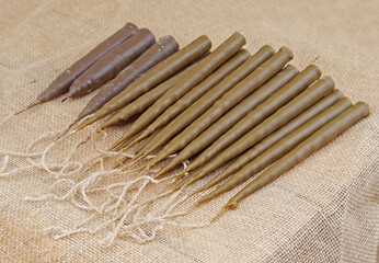  hand dipped beeswax candles