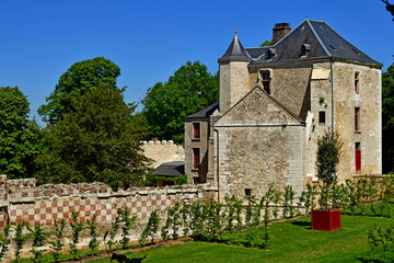 Fototapeta na wymiar Arthies , France - may 18 2020 : the castel
