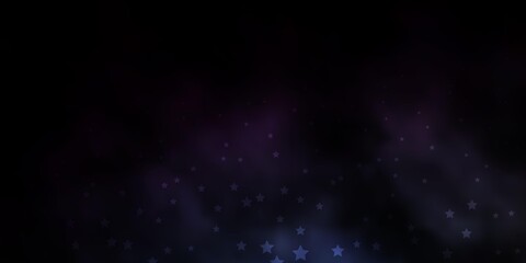 Dark BLUE vector texture with beautiful stars. Colorful illustration with abstract gradient stars. Pattern for wrapping gifts.