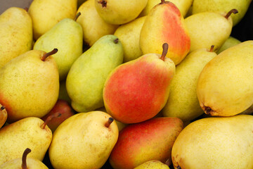 ripe pears in the market