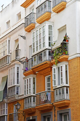 Cadiz; Spain - august 28 2019 : historical city centre