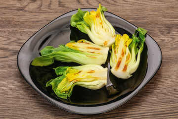Vegan Grilled bok choy salad