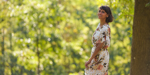 beautiful woman in a meadow