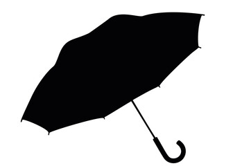 Umbrella with handle. Vector image.