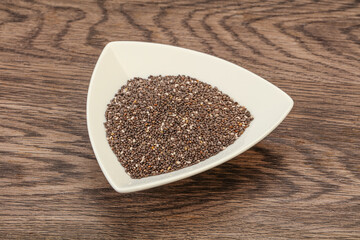 Seasoning chia seeds in the bowl