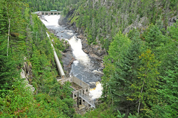 Desbiens, Quebec; Canada- june 25 2018 : Park du Trou de la Fee