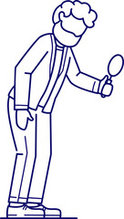 man with scope vector