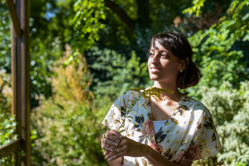 Fototapeta premium beautiful woman in a park
