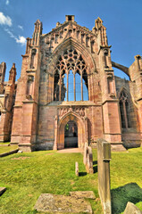 Fototapeta premium St Mary's Abbey - ruined monastery of the Cistercian order in Melrose