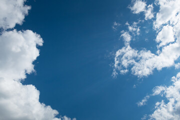 Very beautiful clouds in the blue sky.