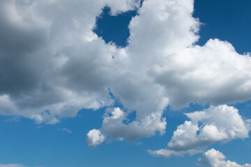 Very beautiful clouds in the blue sky.