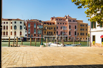 Fototapeta na wymiar View from Campo San Simeon Grando in Venice, Veneto - Italy