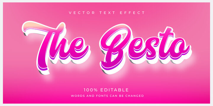 The Besto Romantic text Effect