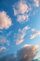 Very beautiful clouds in the blue sky.