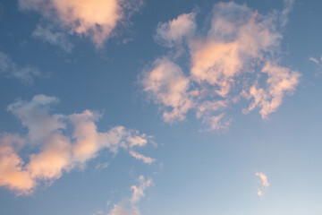 Very beautiful clouds in the blue sky.