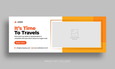 Travel social media banner template for tour holiday vacation
