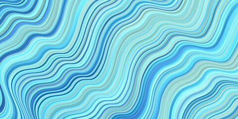 Light BLUE vector background with bent lines. Abstract illustration with gradient bows. Best design for your ad, poster, banner.