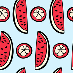 Hand drawn fruit pattern