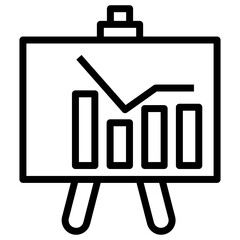 
Business data analytics icon, filled style of graphical presentation
