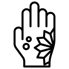 Obraz premium Henna decoration in editable style, henna tattoo 