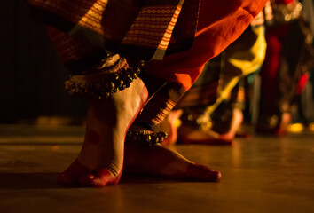 dance form indian classical feet with ghungru